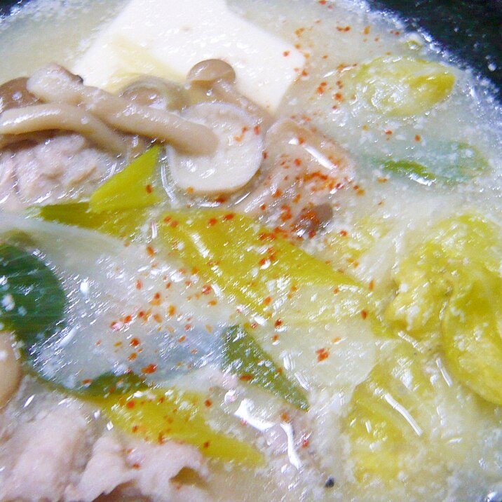 ❤ 豚肉&豆腐&岩津ネギの豆乳煮 ❤